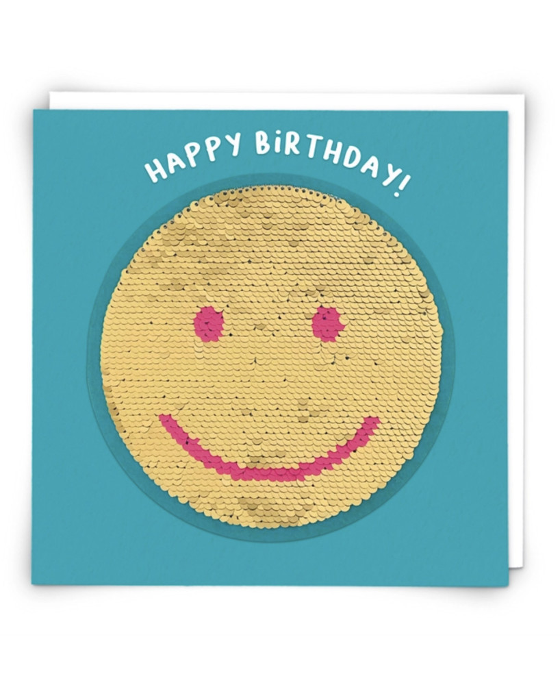 Carte sequins Smiley