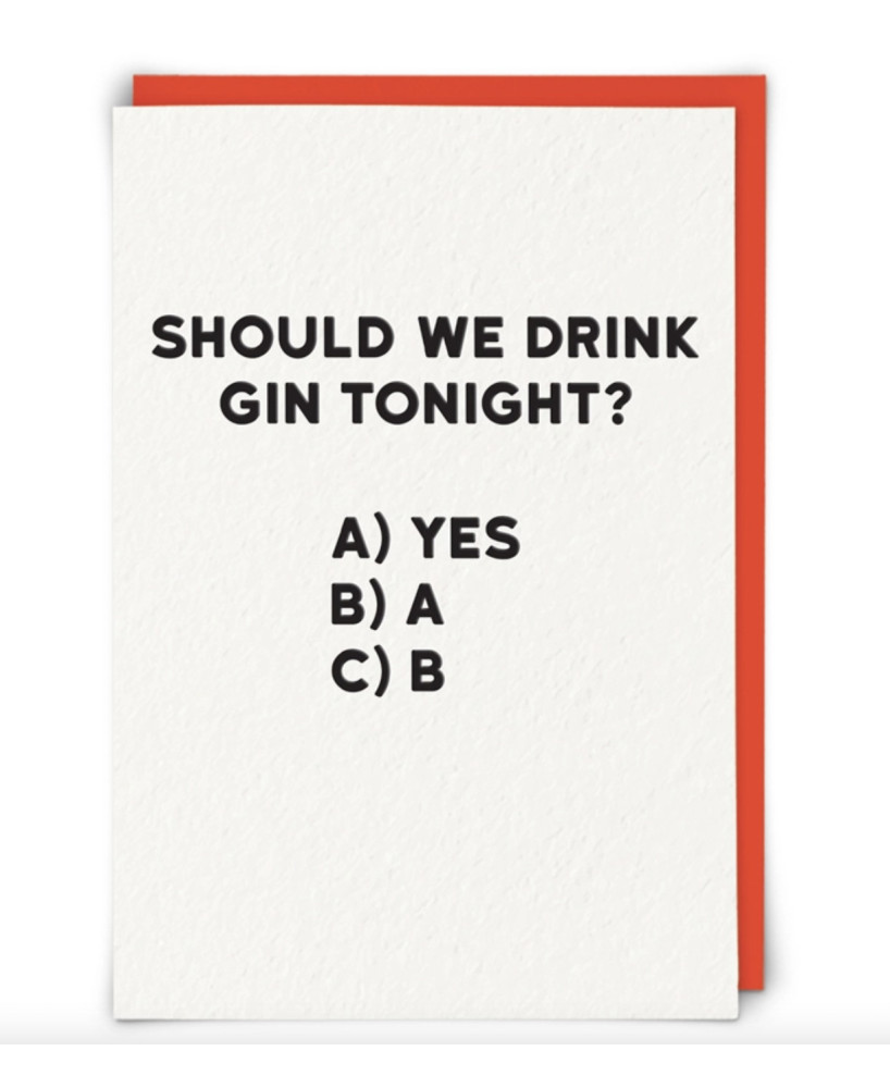 Carte Should we drink gin