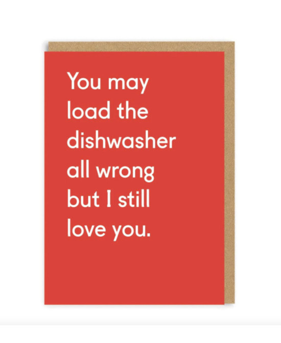 Carte You may load the dishwasher