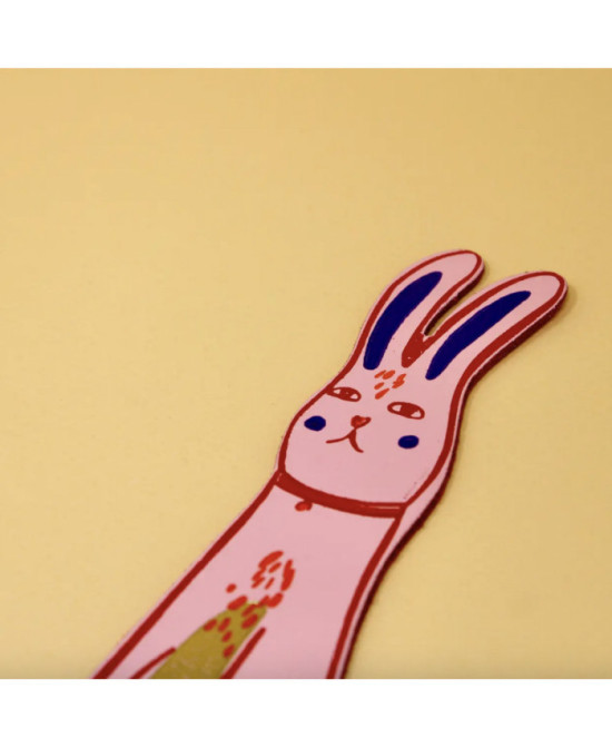 Marque-page Lapin rose