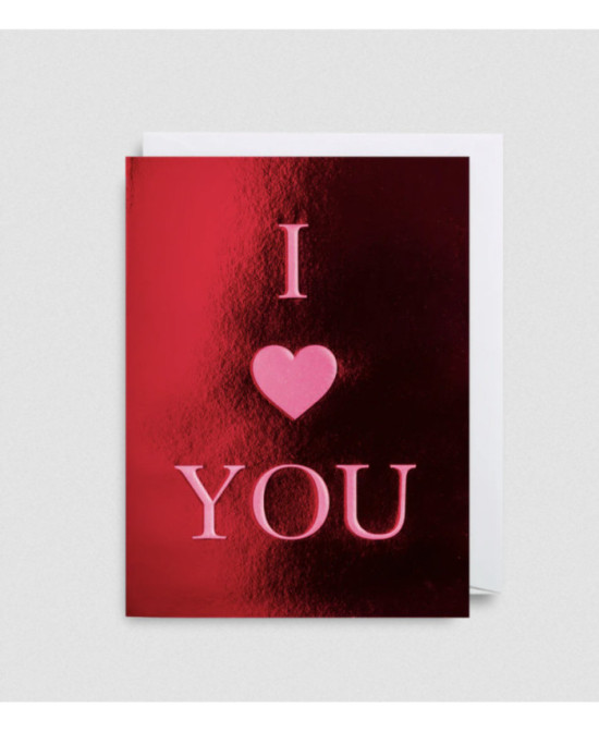 Petite carte I love you rouge