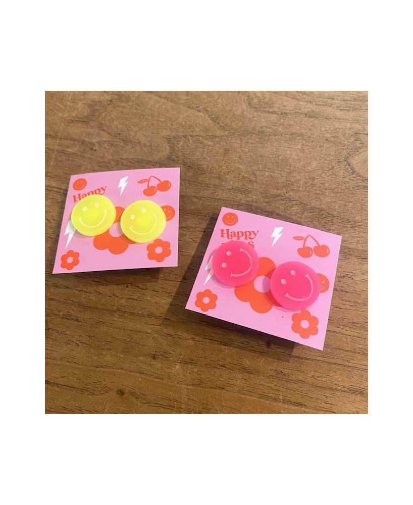 Boucles d’oreille Smiley