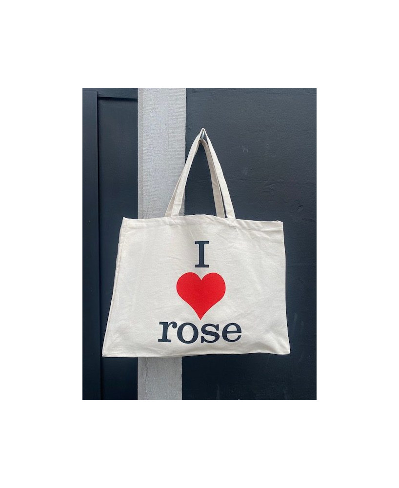 Tote bag I love rose