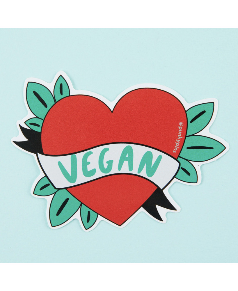 Sticker Coeur Vegan