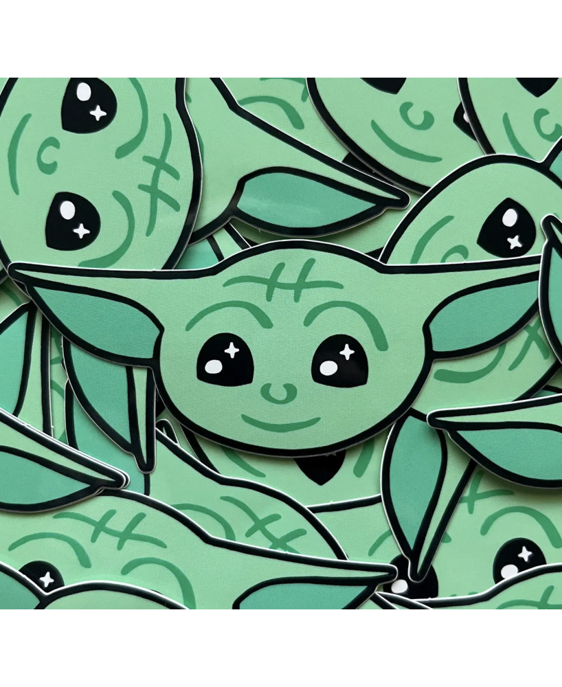 Sticker Baby Yoda visage