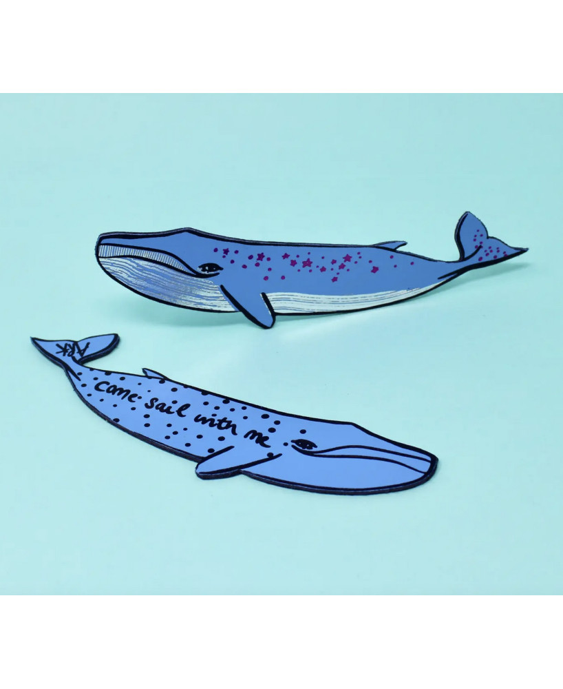 Marque-page Baleine bleue