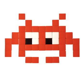 Mosaique adhésive Space Alien rouge