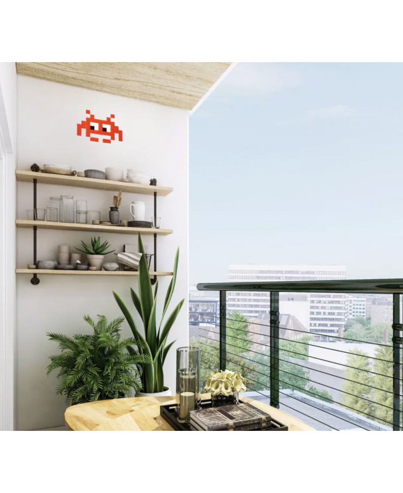 Mosaique adhésive Space Alien rouge