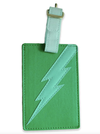 Etiquette à bagages Eclair vert