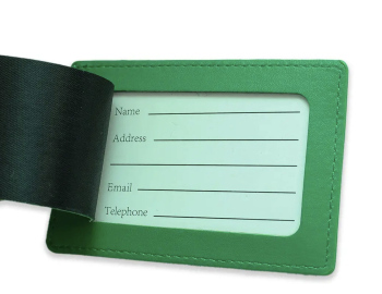 Etiquette à bagages Eclair vert