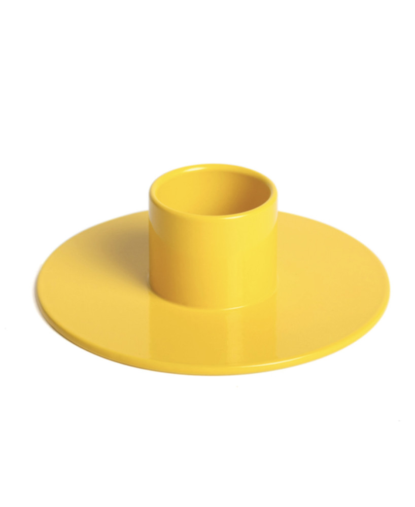 Bougeoir simple jaune