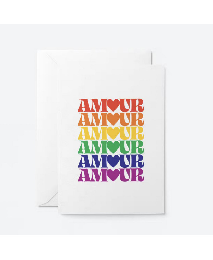 Carte Amour arc-en-ciel