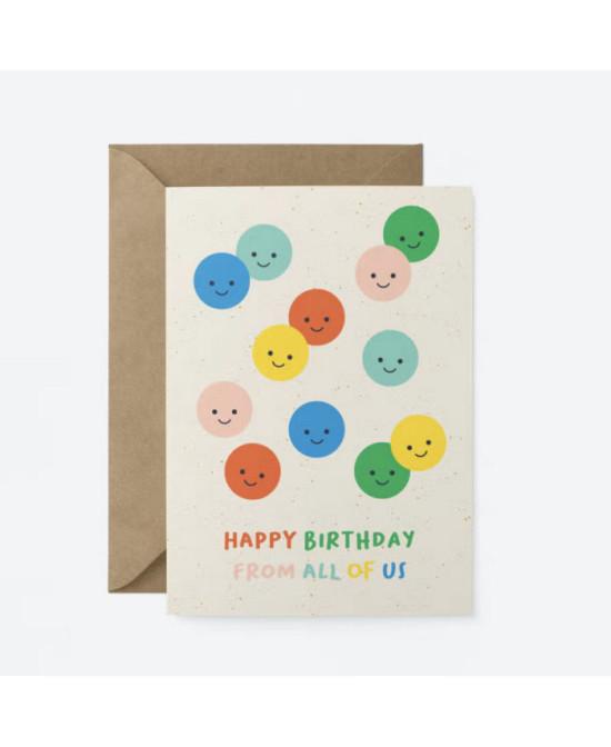 Carte Happy birthday from all of us