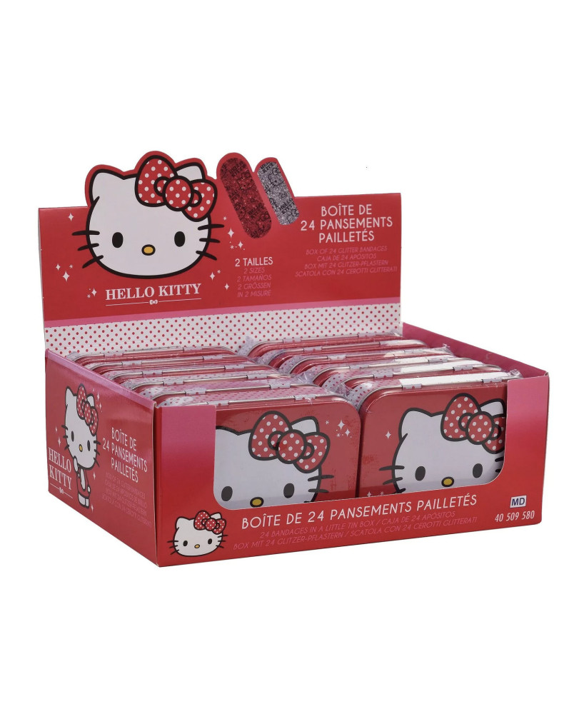 Boîte de pansements glitter Hello Kitty