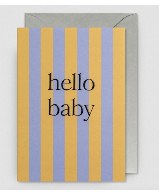 Carte lignée Hello baby