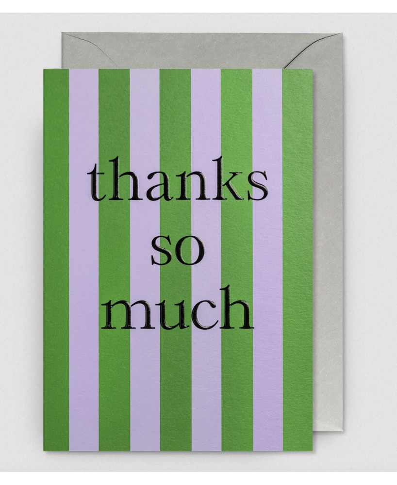 Carte lignée Thanks so much