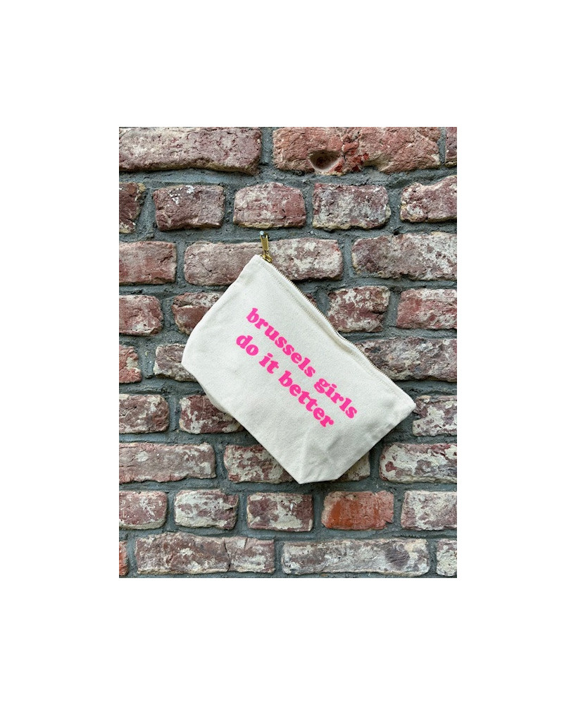 Trousse Brussels girls do it better rose fluo