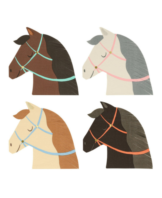 Serviettes Chevaux