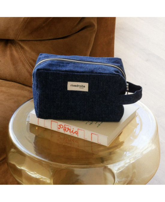 Trousse Tournelles XL Rive Droite denim brut