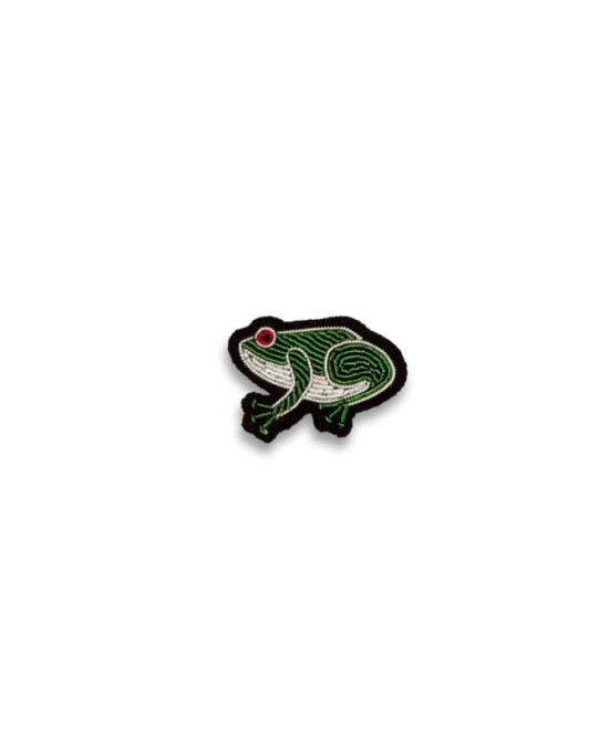Broche brodée Macon&Lesquoy Grenouille