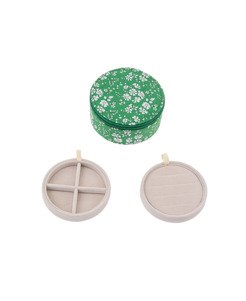 Boîte à bijoux ronde Liberty Capel green