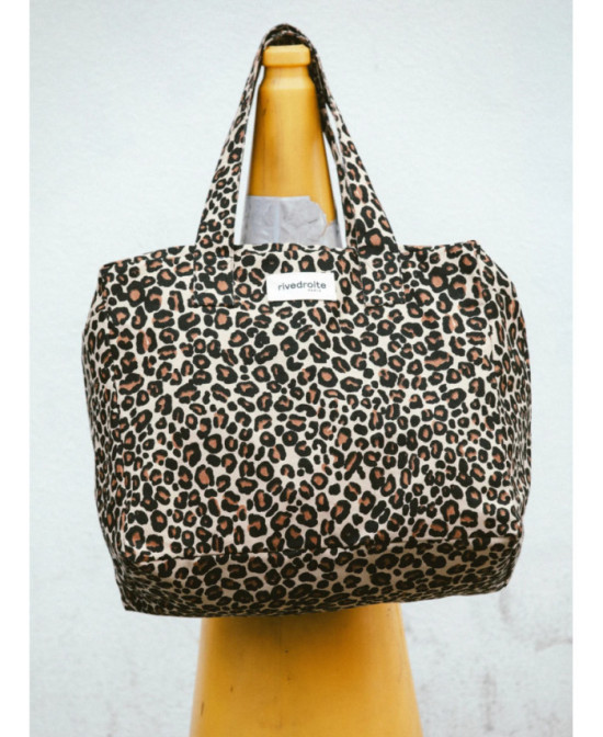 Sac Rive Droite Célestins léopard beige
