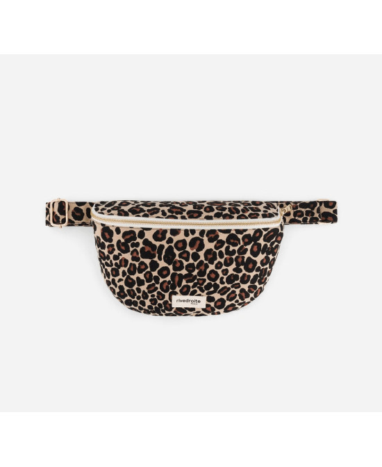 Sac banane Rive Droite Custine léopard beige