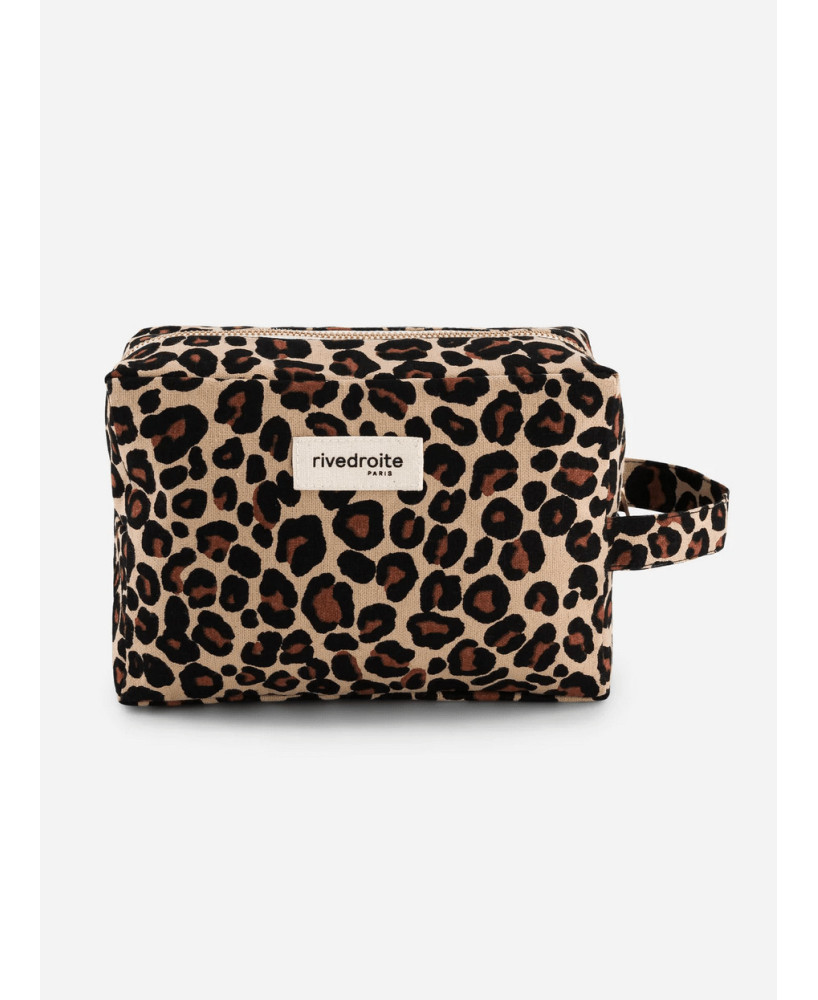 Trousse Rive Droite Tournelles XL léopard beige