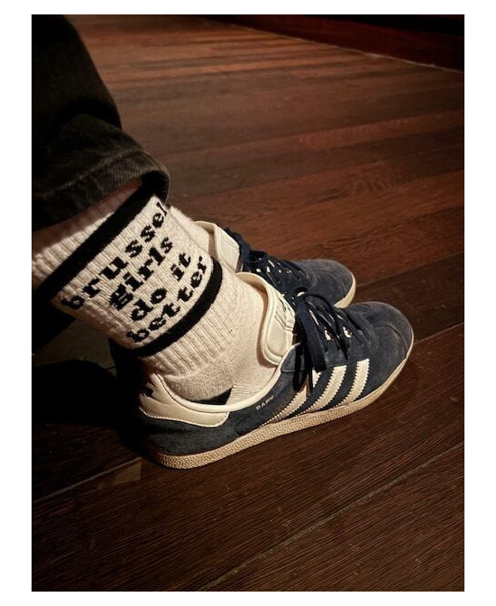 Chaussettes noir-blanc brussels girls do it better