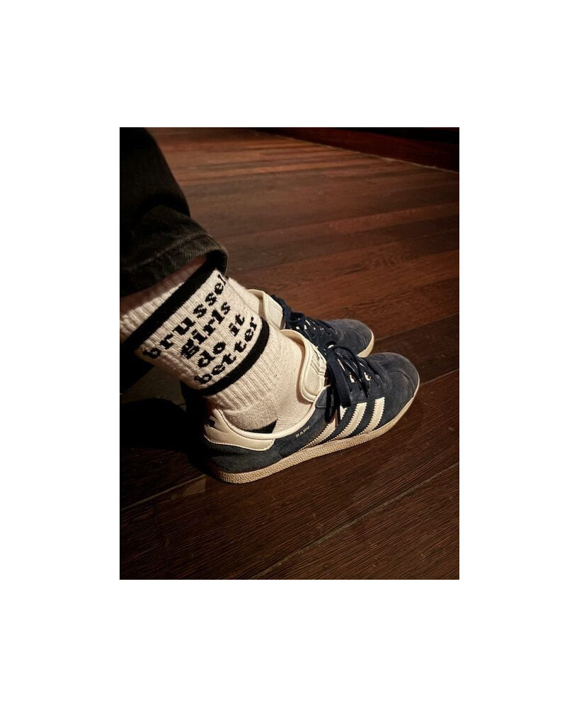 Chaussettes noir-blanc brussels girls do it better