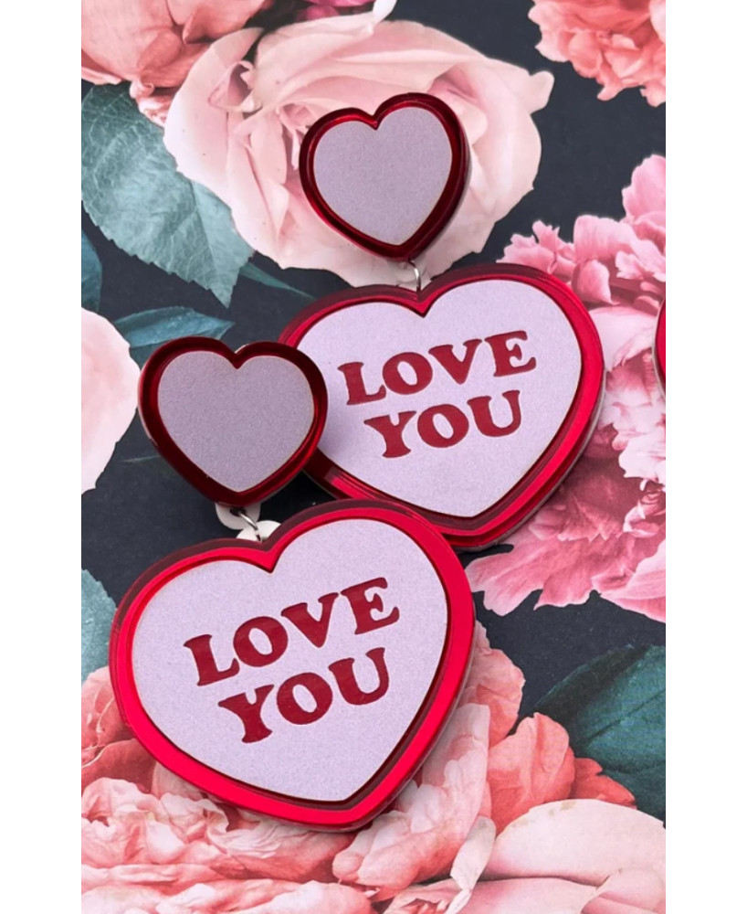 Boucles d’oreille Love you