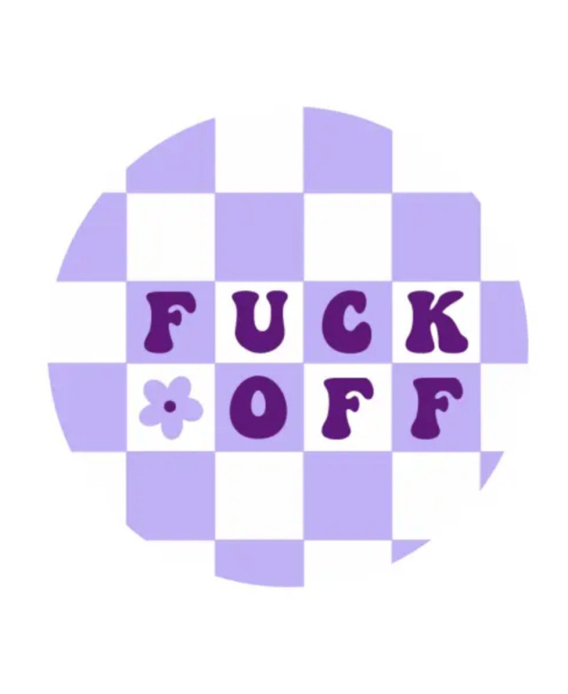 Sticker Fuck off damier