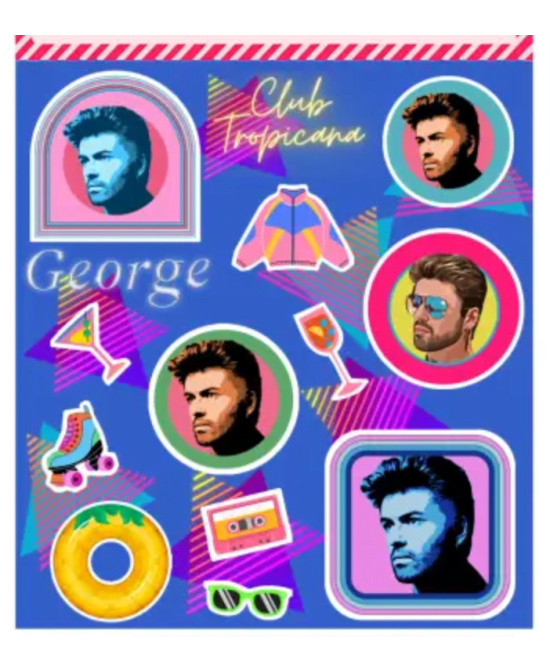 Planche de stickers George Michael