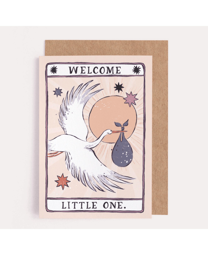 Carte Cigogne Welcome Little One