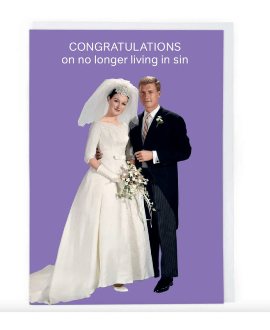 Carte Congratulations on no longer living in sin