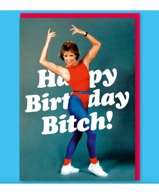 Carte Happy birthday bitch aérobic