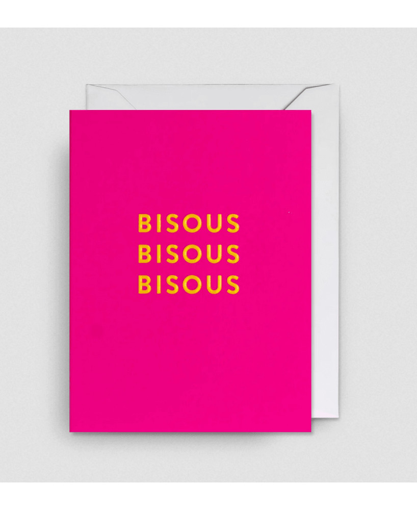 Petite carte Bisous bisous bisous
