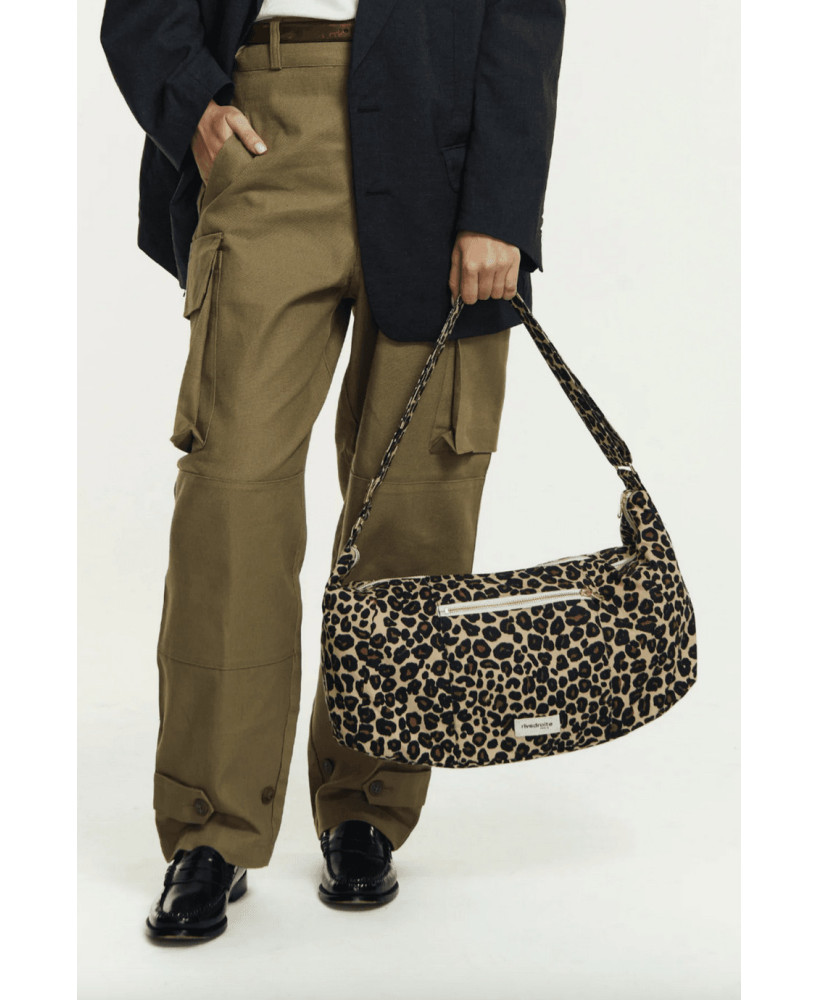 Sac Rive Droite Charlot léopard beige