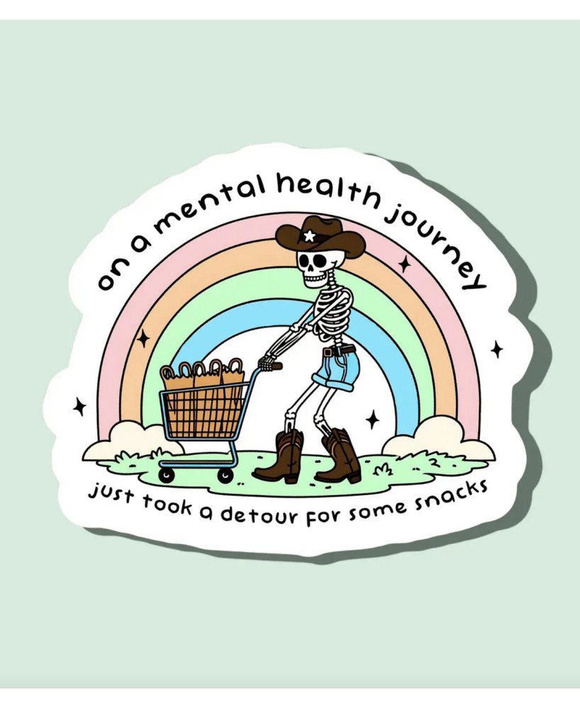 Sticker On a mental health journey