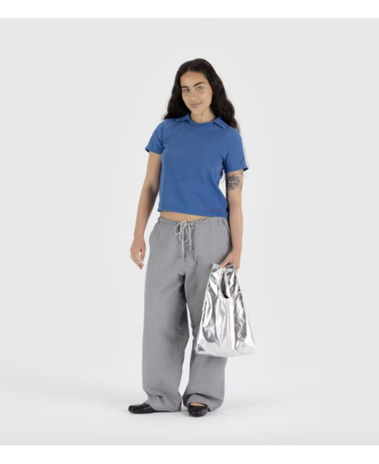 Petit sac réutilisable métal argent