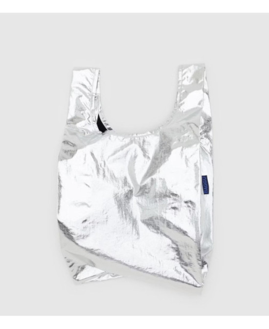 Petit sac réutilisable métal argent