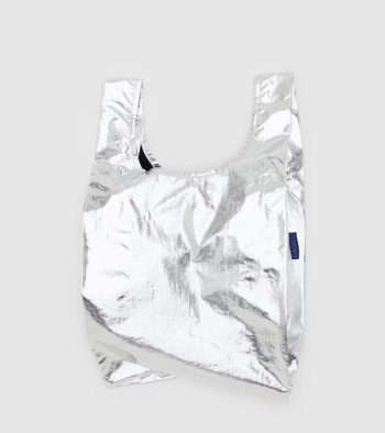 Petit sac réutilisable métal argent
