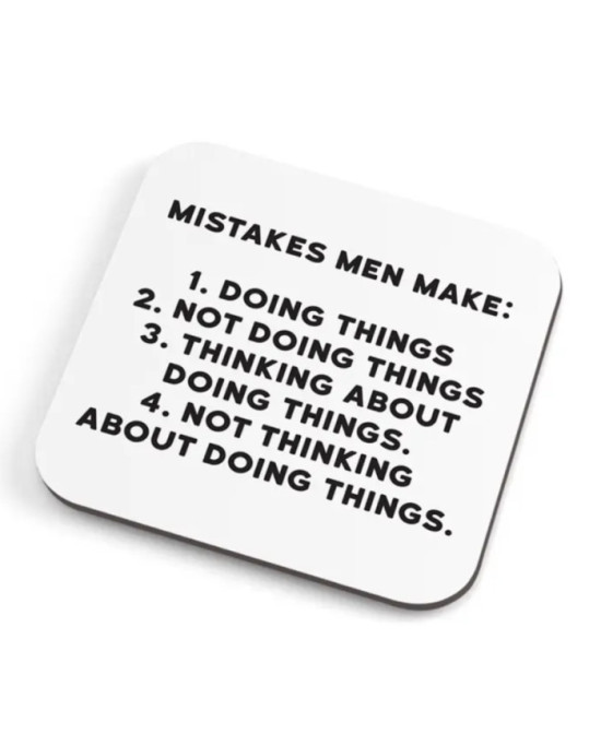Sous-verre Mistakes men make