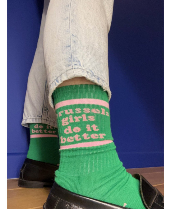 Chaussettes vert-rose brussels girls do it better