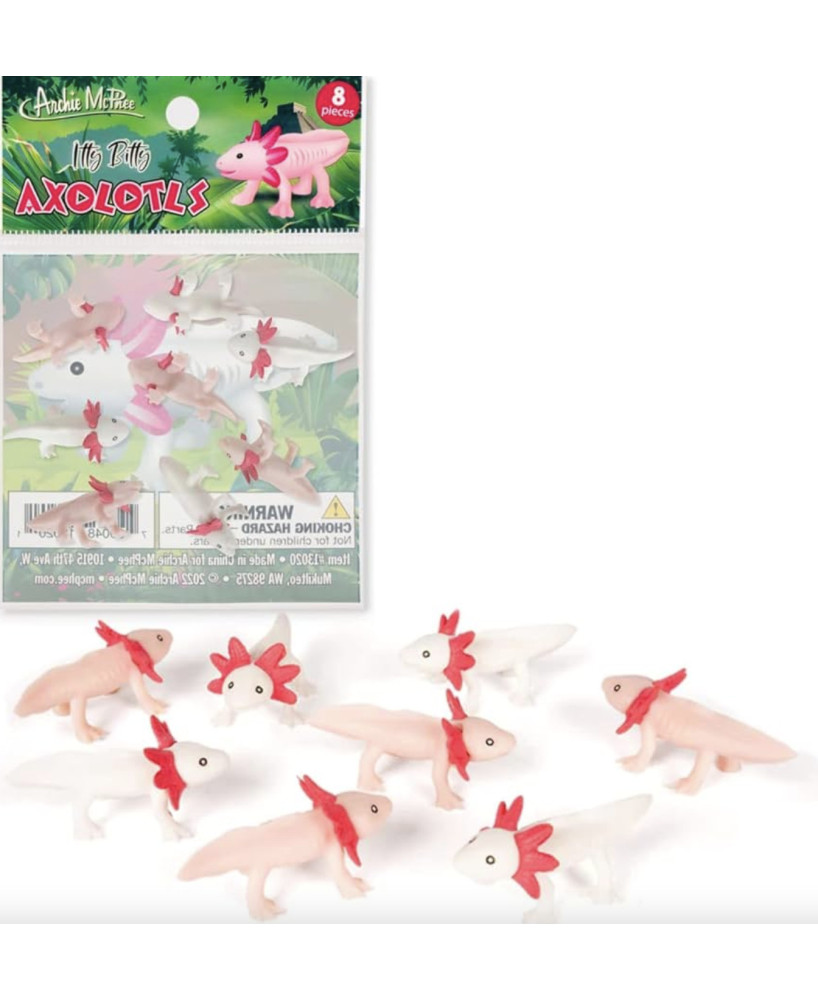 Sachet de 8 mini axolotl
