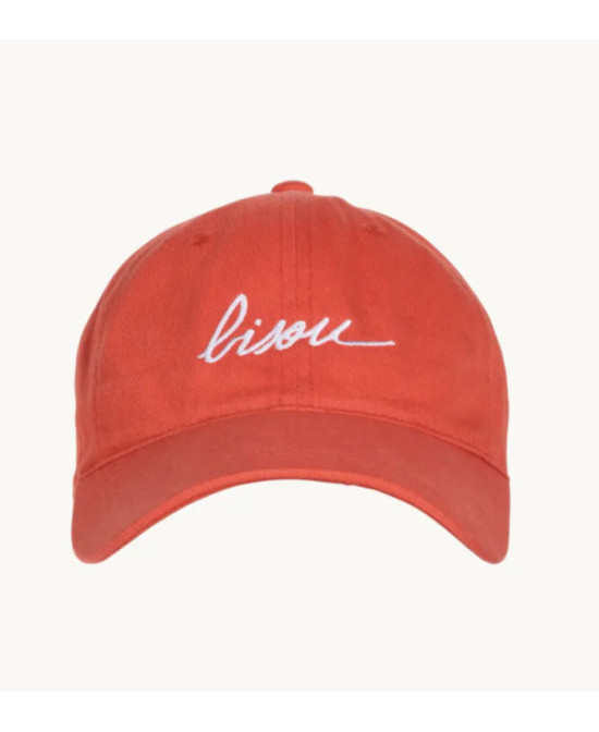 Casquette rouge orangé Bisou Mathilde Cabanas