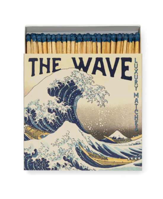 Boîte carrée d'allumettes Vague Hokusai