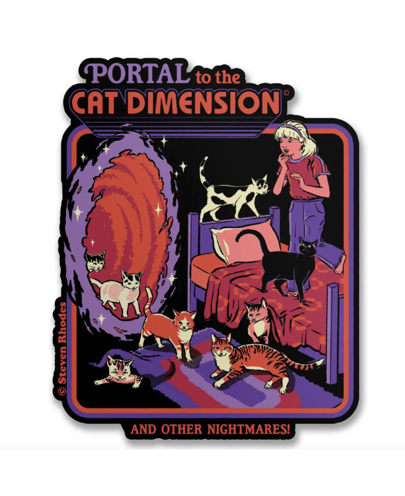 Sticker Portal to the cat dimension