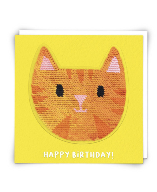Carte sequins Chat