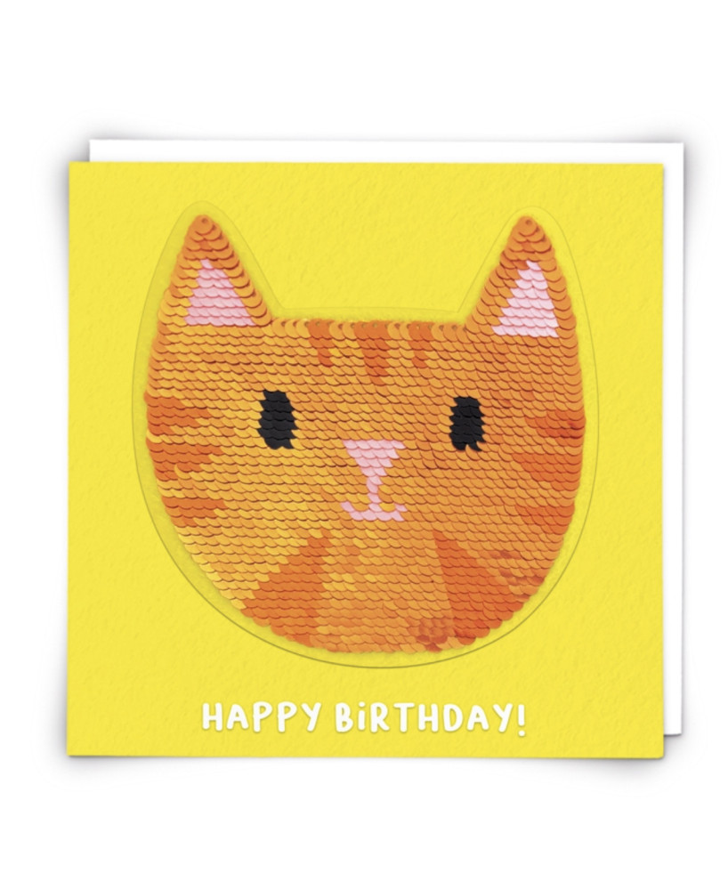 Carte sequins Chat